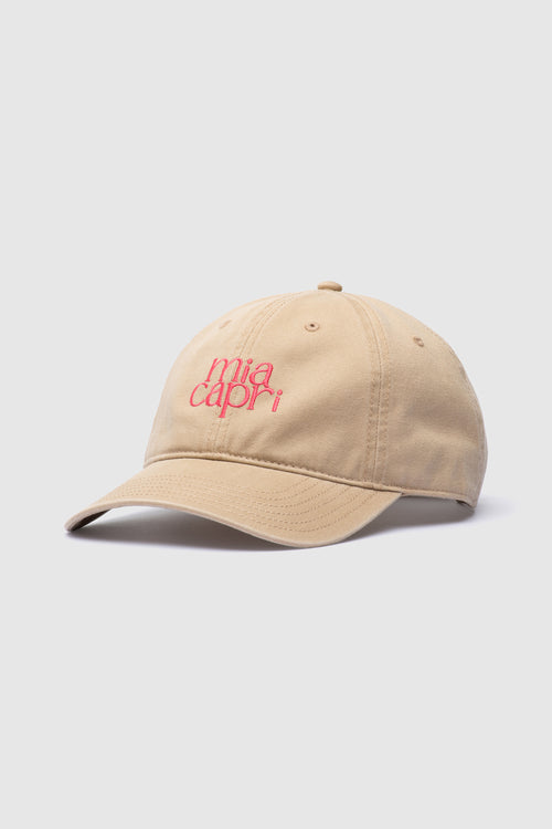Embroidered Cap - Beige