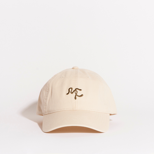 Embroidered Cap - Off White/Green