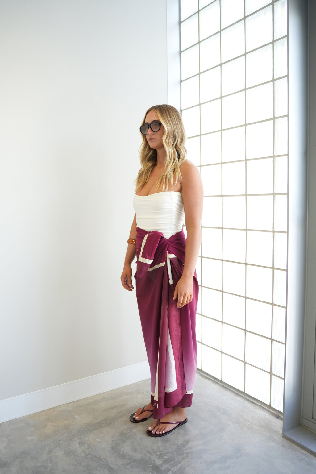 Mia Capri Sarong - Plum