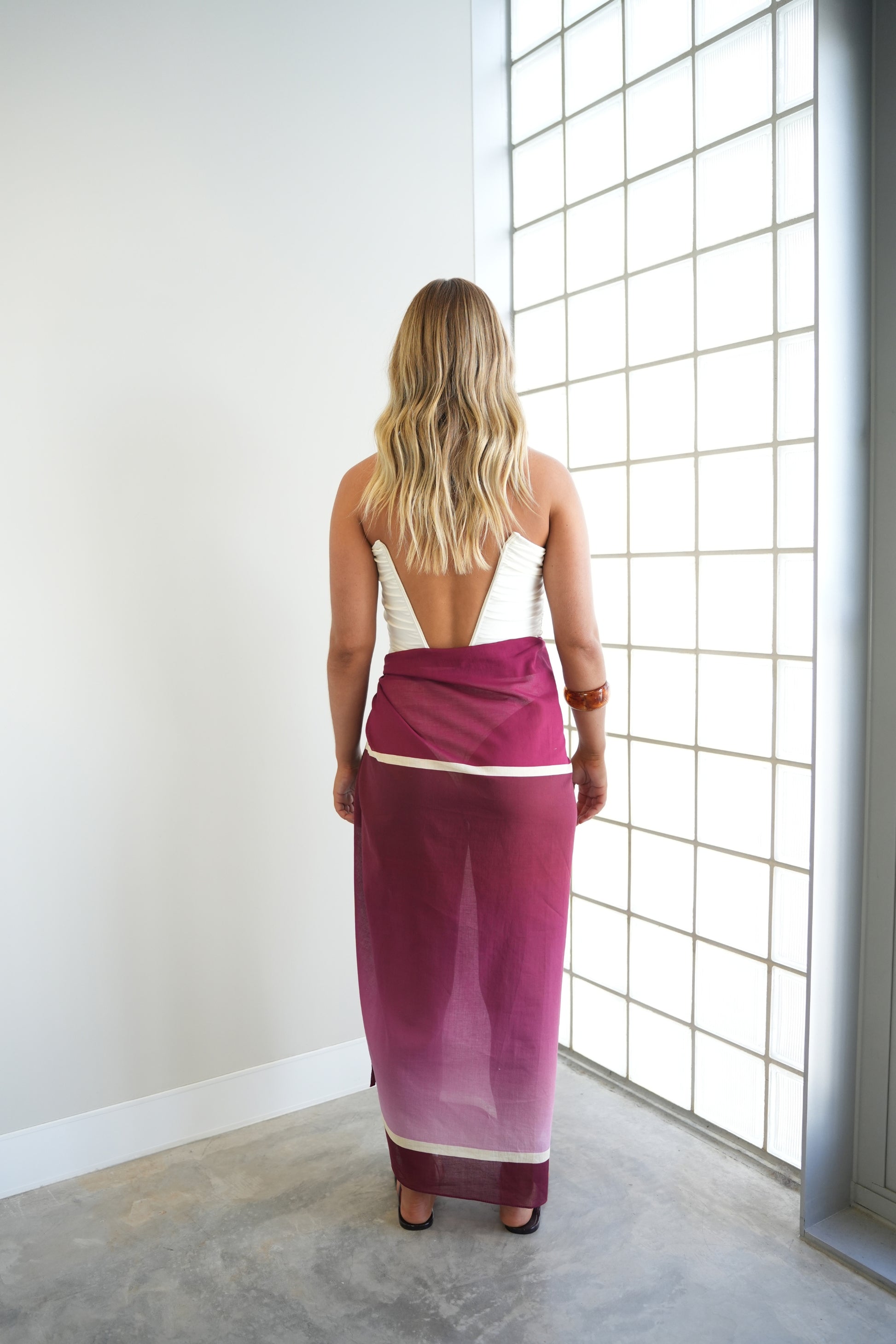 Mia Capri Sarong - Plum