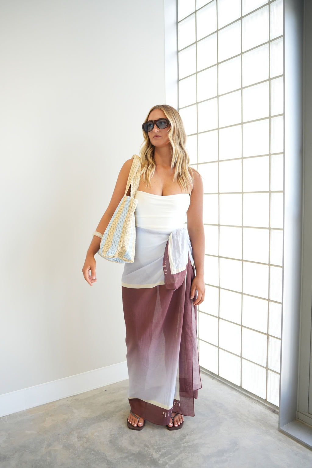 Mia Capri Sarong - Sky