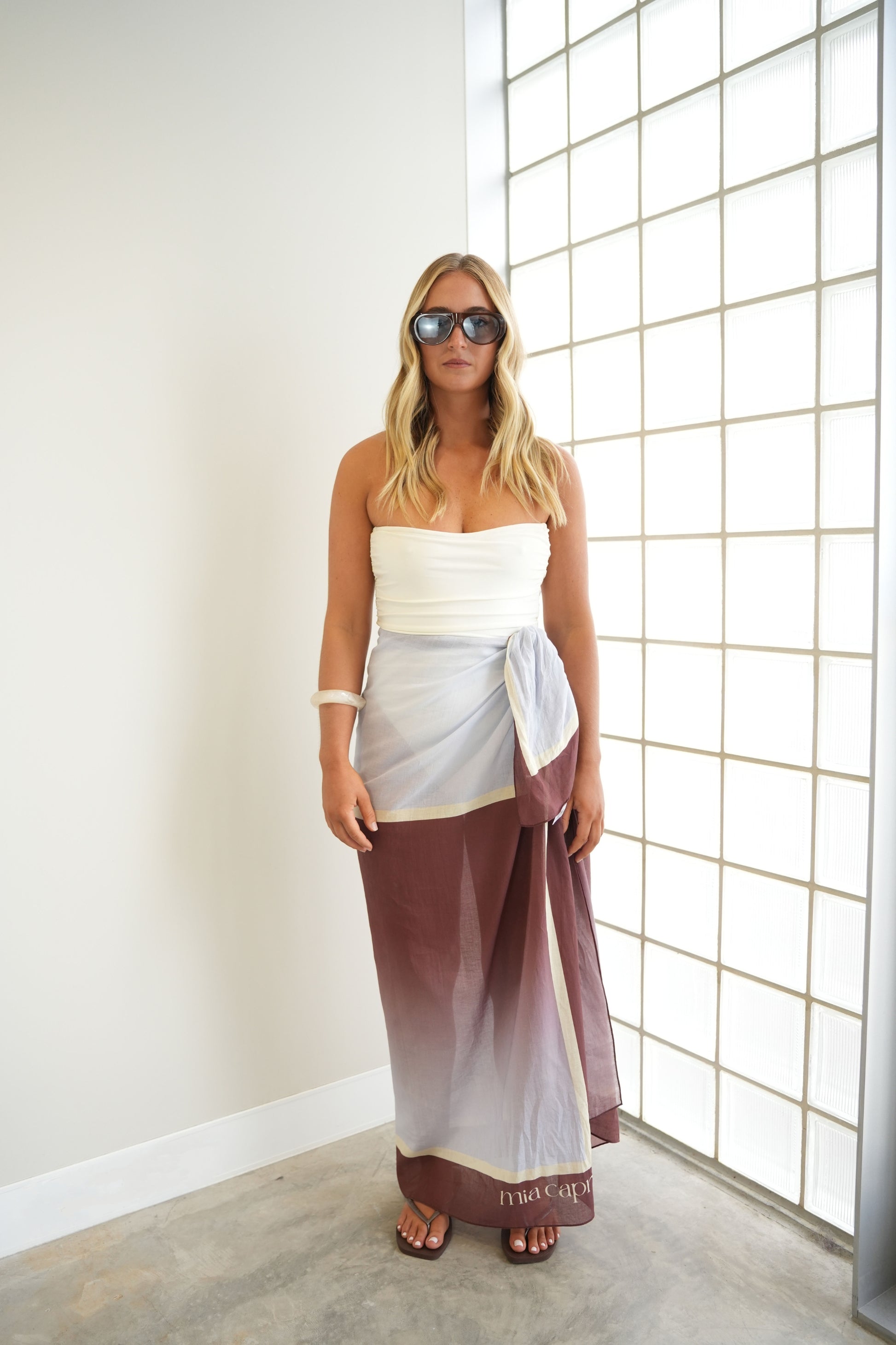 Mia Capri Sarong - Sky