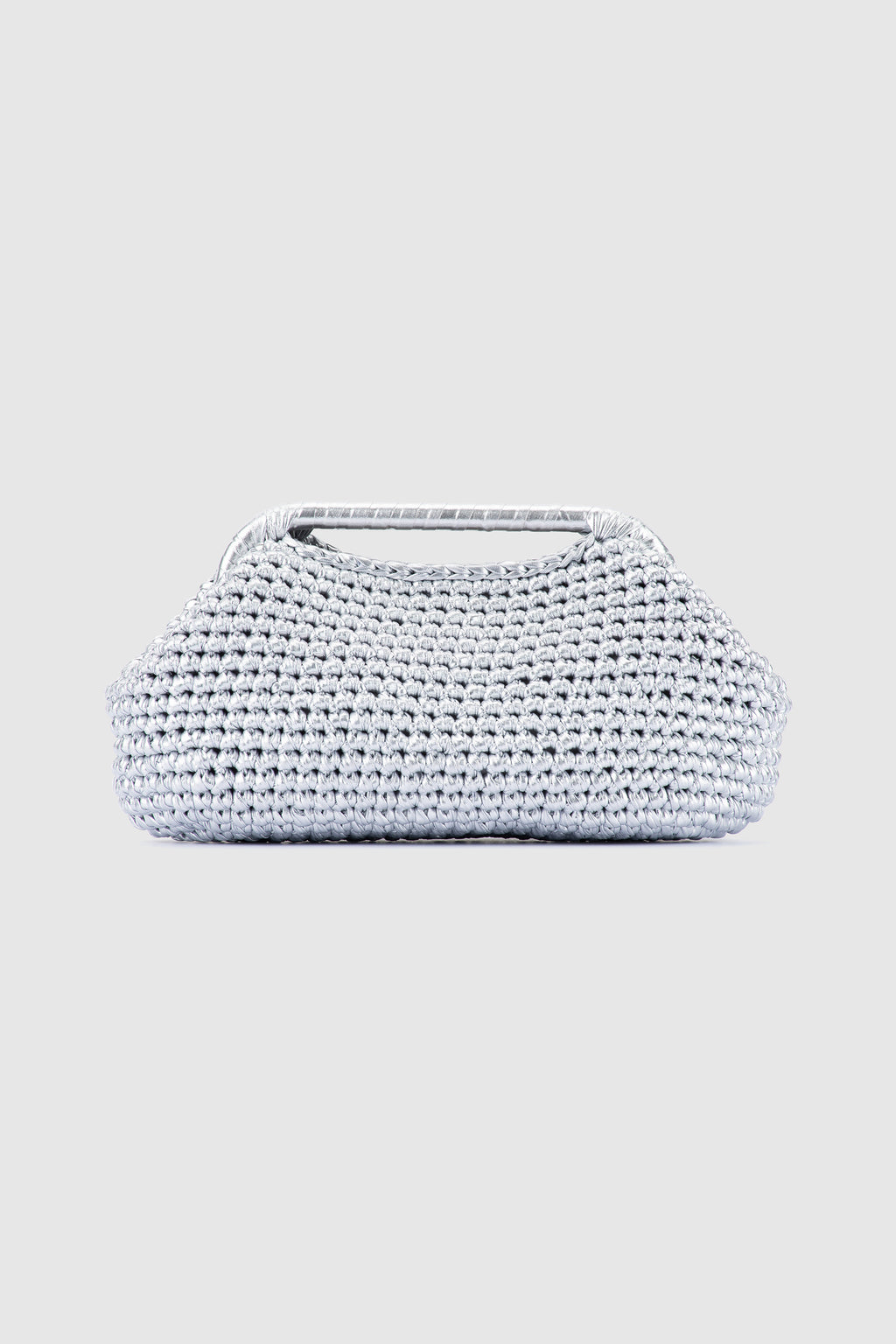 Woven Clutch - Silver