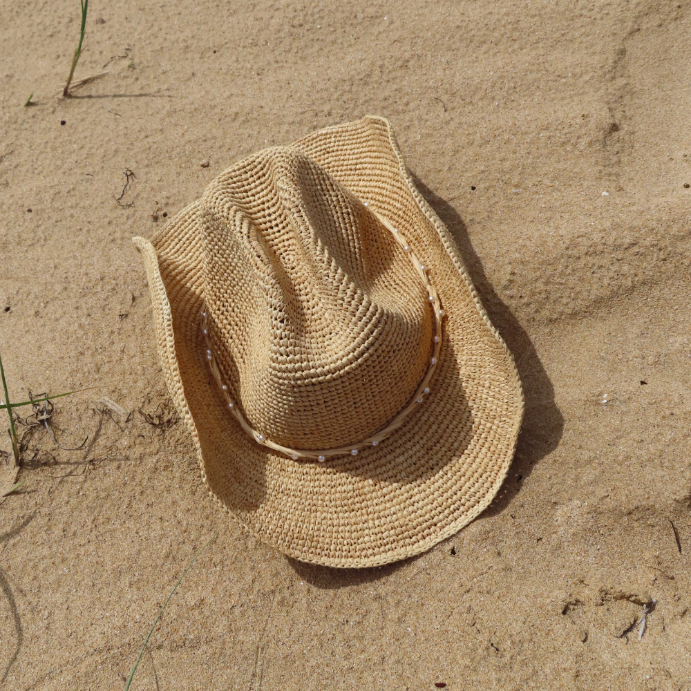 Pearl Cowboy Hat - Raffia