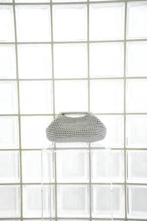 Woven Clutch - Silver