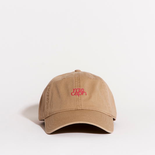 Embroidered Cap - Beige