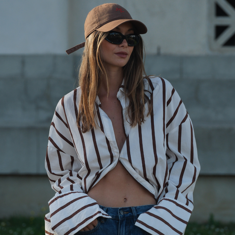 Embroidered Cap - Brown