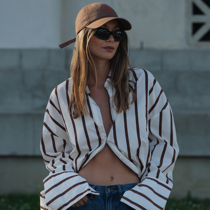 Embroidered Cap - Brown