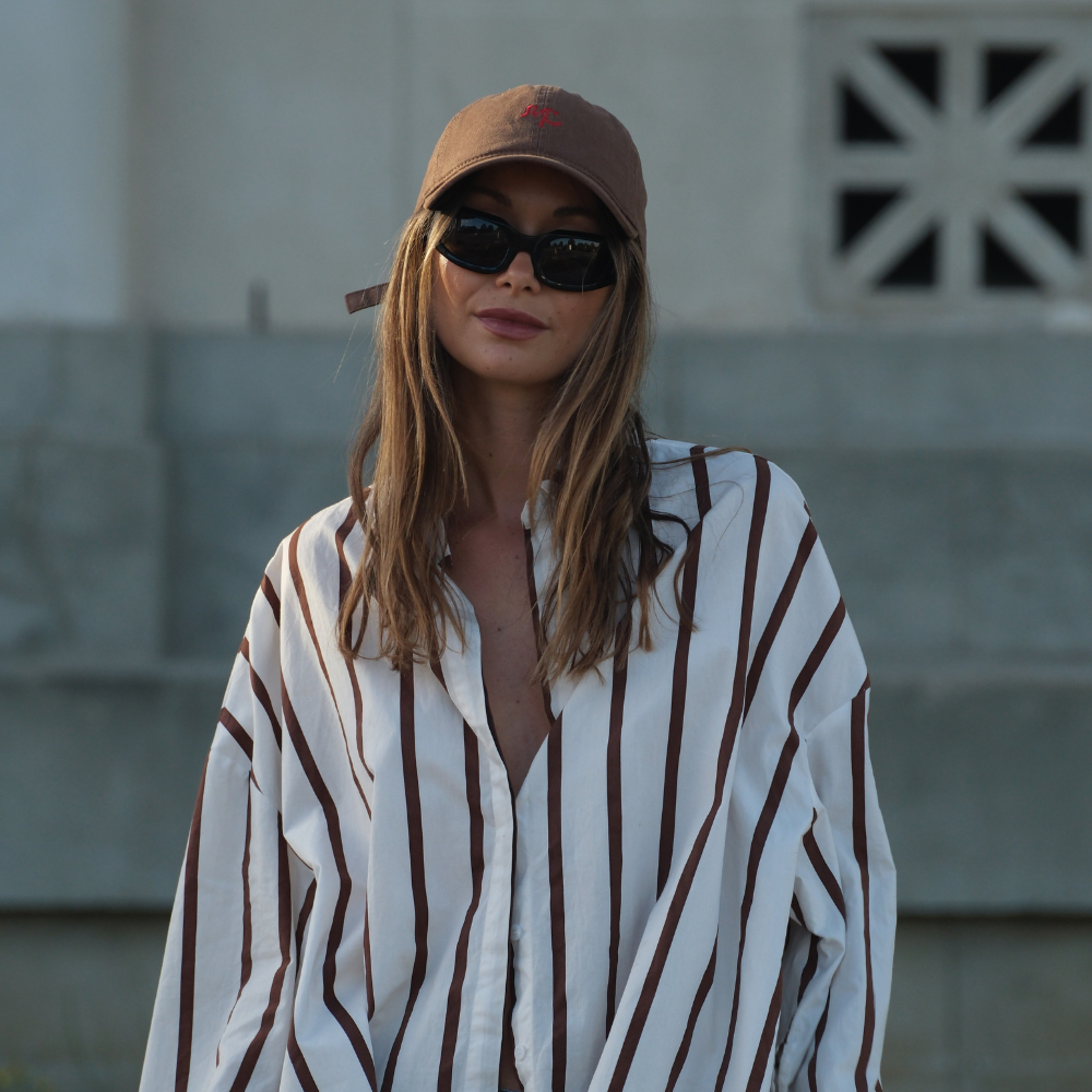 Embroidered Cap - Brown