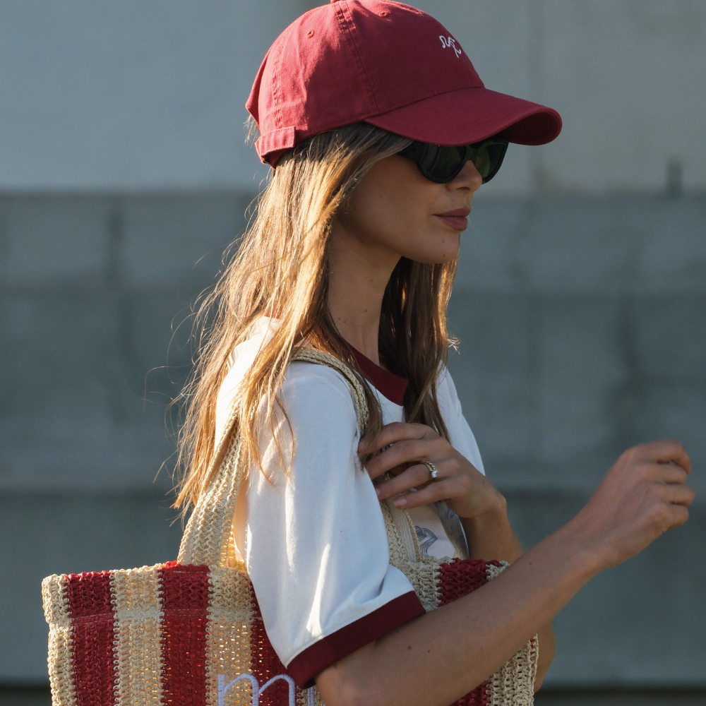 Embroidered Cap - Red