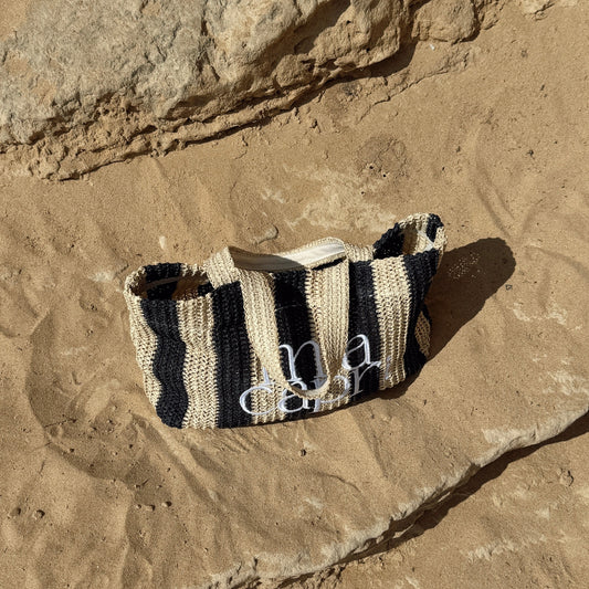 Mia Capri Vacay Bag - Navy Stripe