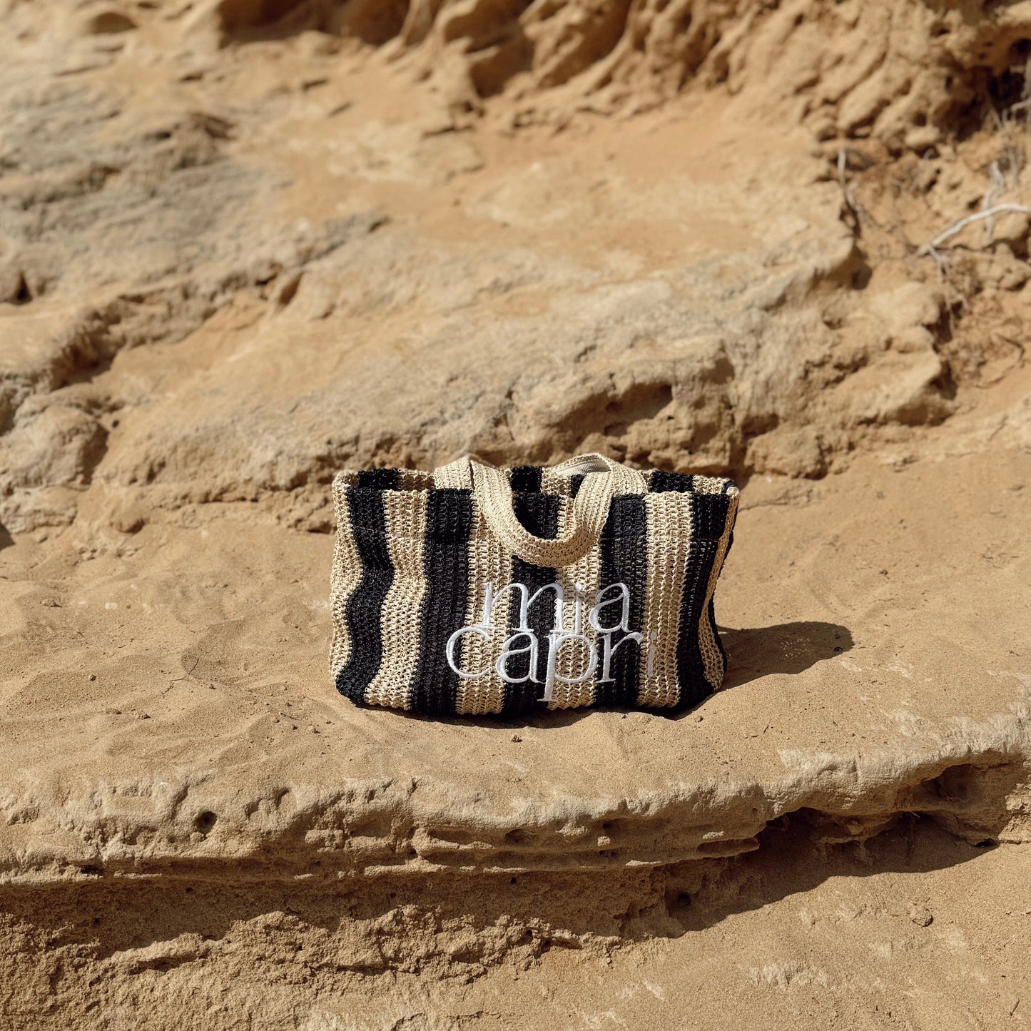 Mia Capri Vacay Bag - Navy Stripe