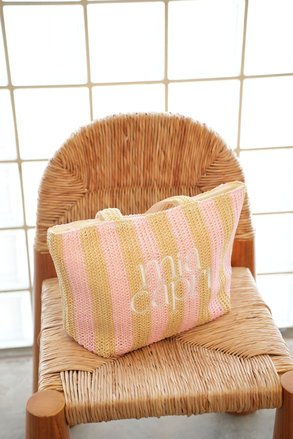 Mia Capri Vacay Tote - Pale Pink