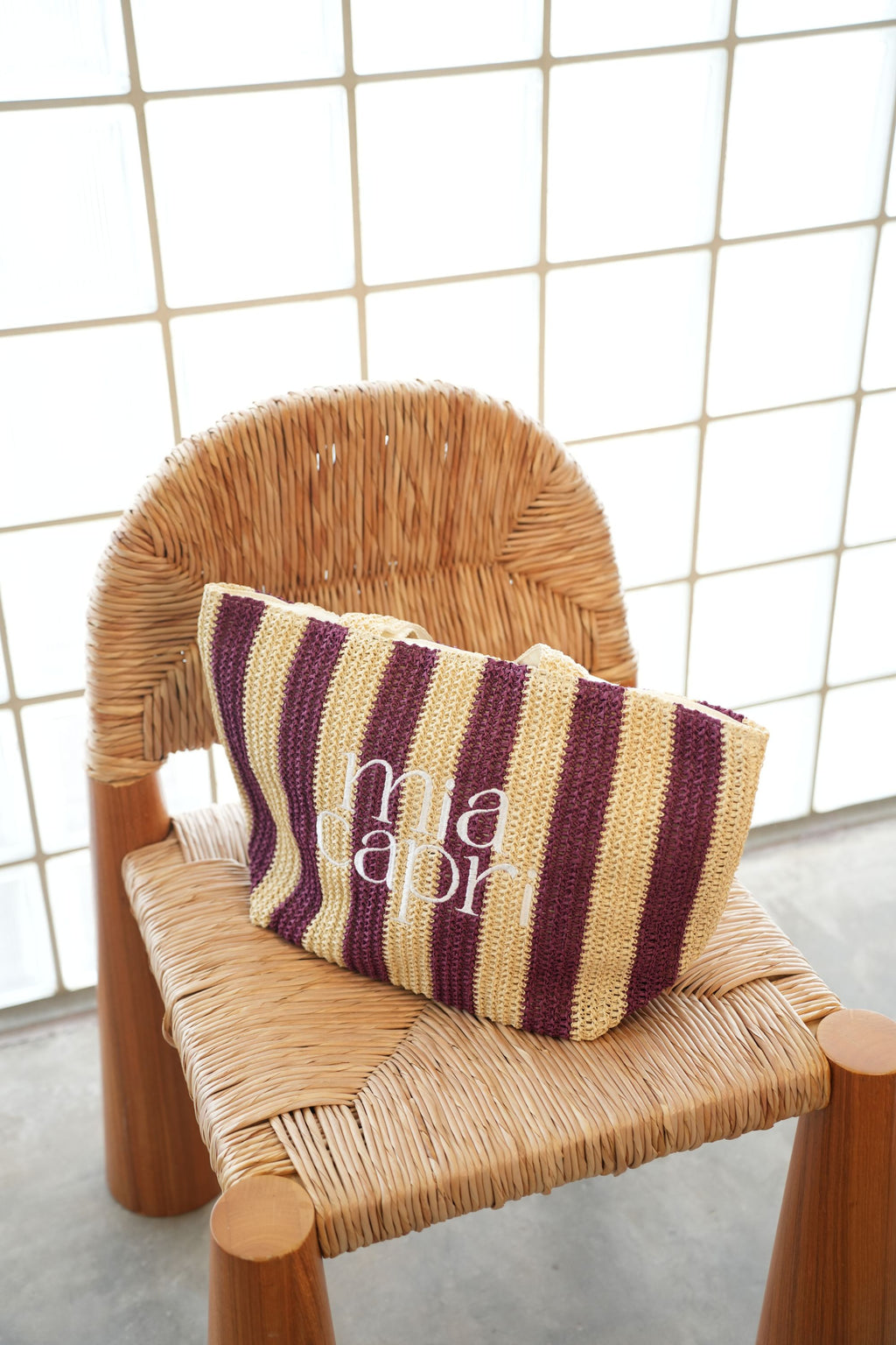 Mia Capri Vacay Tote - Plum