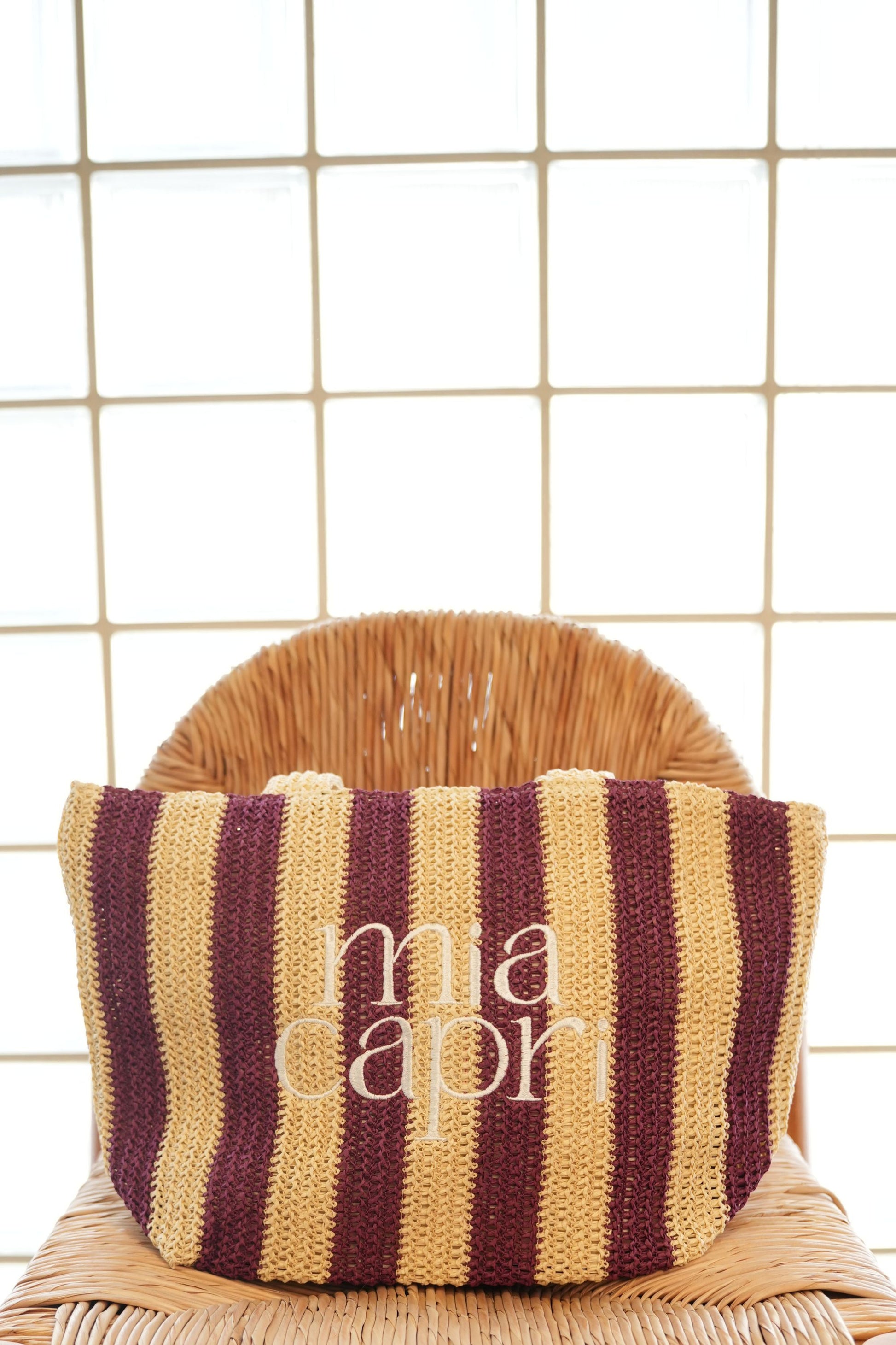 Mia Capri Vacay Tote - Plum